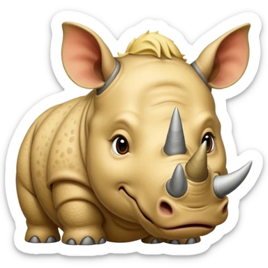 Blonde rhino  sticker