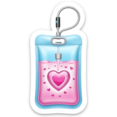 IV bag that looks like Love Island (the television show) sticker