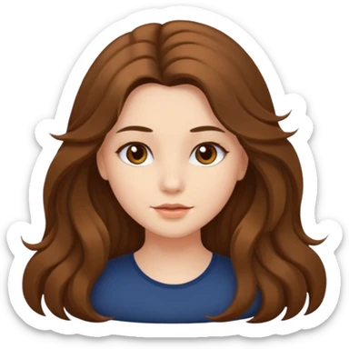 cewek cantik,rambut tebal,dan berkulit putih sticker