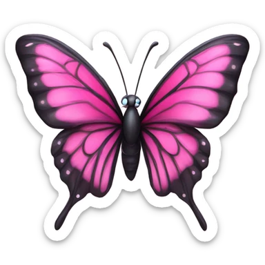 black and pink butterfly sticker