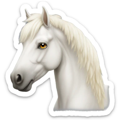 Winged albino horse sticker