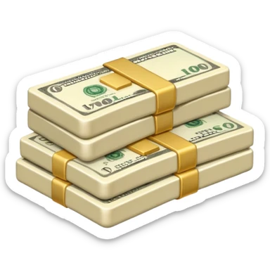 plain ivory money sticker
