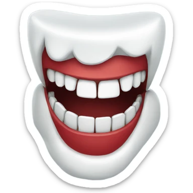 merry christmas teeth sticker