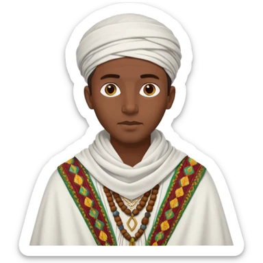Ethiopian man in traditional clothing sticker