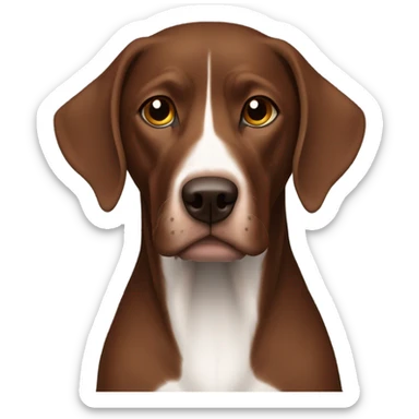 viszla dog black and brown rain sticker