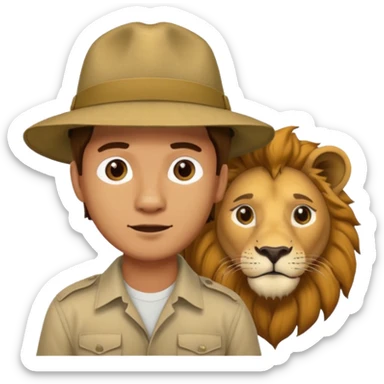 A man wanting to buy a lion. sticker