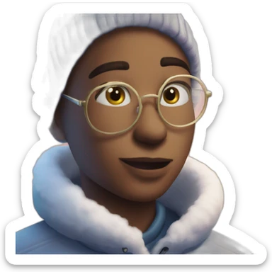 Winter from aespa writing a book sticker