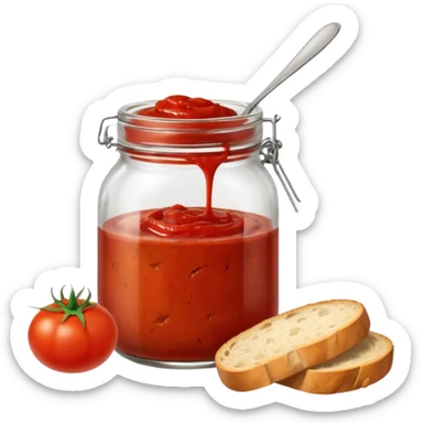 Food preservation and cooking- Tomato jar and homesmade bread sticker