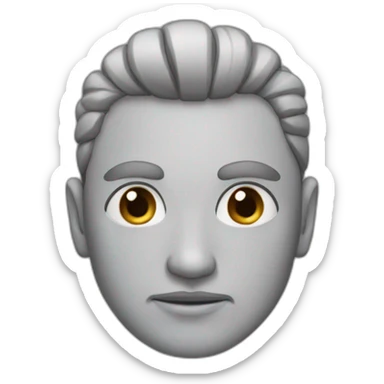 A man with conjoined eyebrows sticker