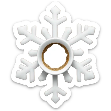 Snowflake with coffee sticker