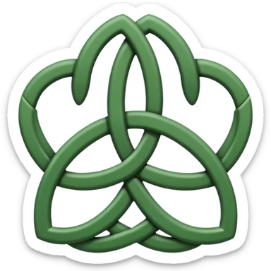 White Celtic trinity knot sticker