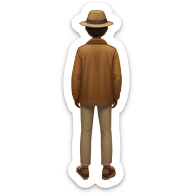 A long, empty road stretches into a golden sunset. A person stands with their back, outside a parked car on the roadside, facing the glowing horizon. The landscape is open and peaceful, filled with light and possibility. sticker