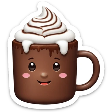 A cute Christ hot chocolate with marshmallows sticker