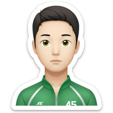 Squid game player seong gi hun number 456 sticker