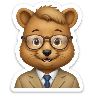quokka professor sticker