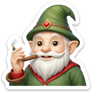 Gnome smoking a cigar  sticker