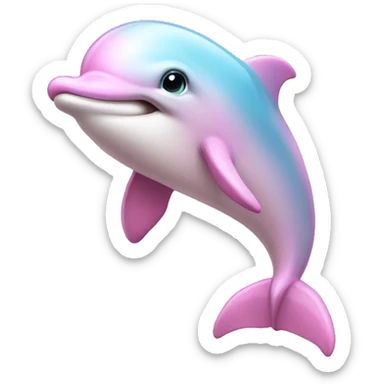 Pastel-pink-colors-dolphin sticker