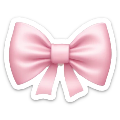 light pink bow on light pink bow sticker