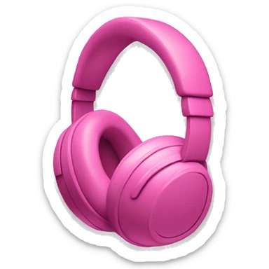 Pink headphones  sticker