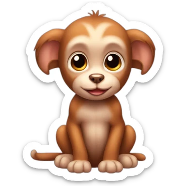 Puppy monkey baby  sticker
