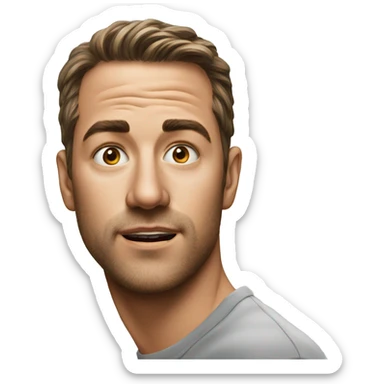 oil running down a mans face sticker