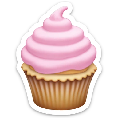 light pink frosted cupcake  sticker