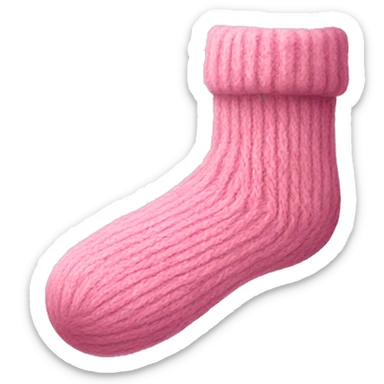 Pink wool sock  sticker