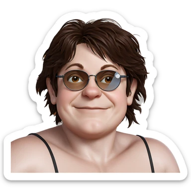 smiling boy in sunglasses sticker