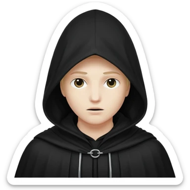 mysterious hooded cant see face from shadow sticker