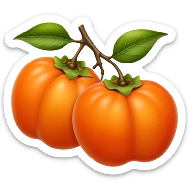 persimmon fruit smooth sticker