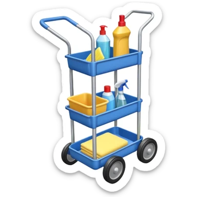 cleaning cart sticker