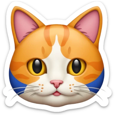 Tricolor cat sticker