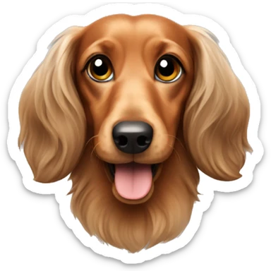 Chunky Miniature long haired dachshund  sticker