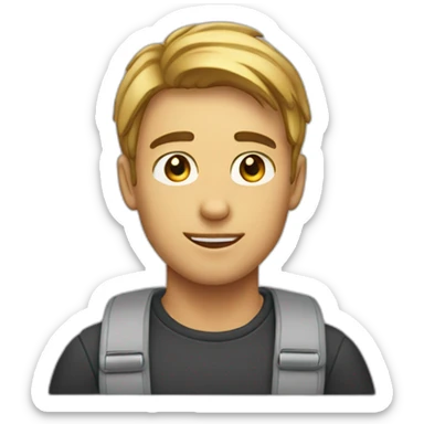 A 19 years Old guy with a macbook  sticker