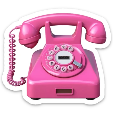 Pink hotline phone sticker