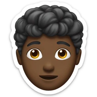 black boy with a bow on his head sticker