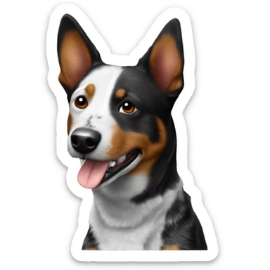 Australian cattle dog black and white sticker