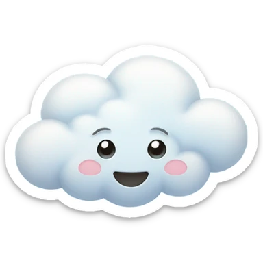 Cloud with a smile cute  sticker