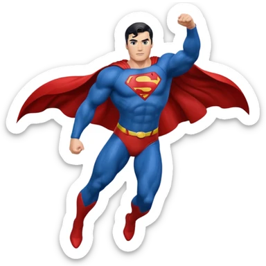 Superman fly sticker