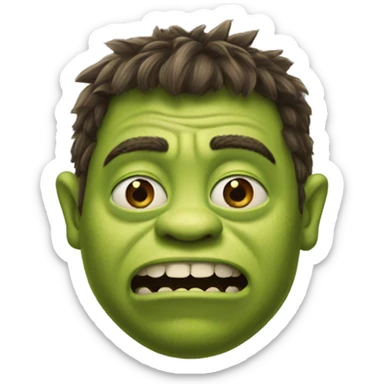 A green monster named Shrek sticker