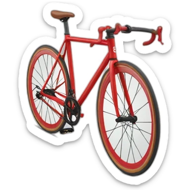red fixed gear bike sticker