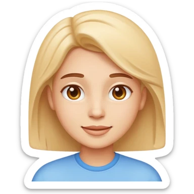 Emoji-style trans character, friendly and confident expression, clean vector shading, soft lighting, simple background, inclusive design sticker