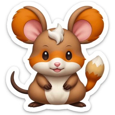 Teddiursa-Minccino-Dedenne-fusion  sticker