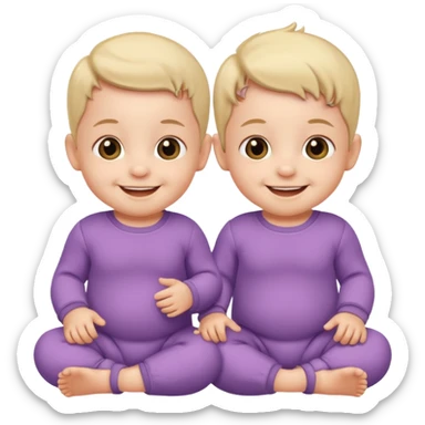 TWIN BABIES sticker