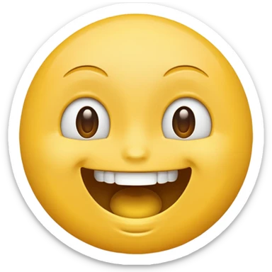 a face with a large opened mouth in emoji of whatsapp style (yellow) sticker