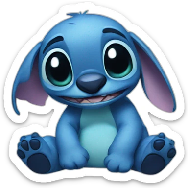 Stitch qui fume sticker