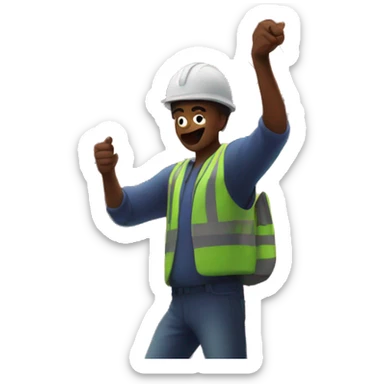 Guy in the power line  sticker