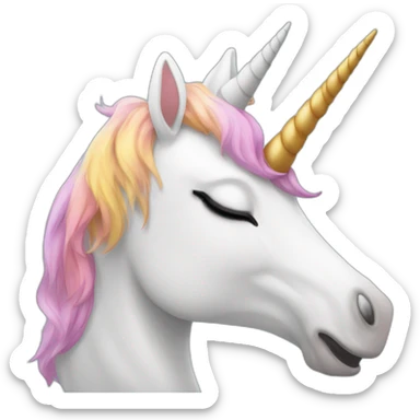 Unicorn trying to kiss someone sticker