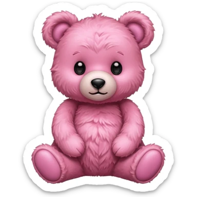 Pink teddy bear sticker