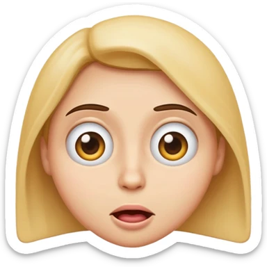 an entertaining emoji of a person rolling their eyes with 'nah' expression, playful and funny sticker
